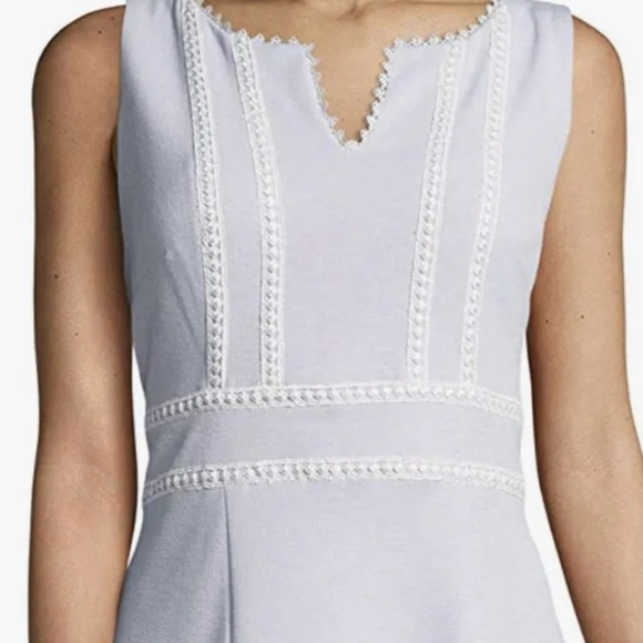 Nanette Lepore sleeveless dress in Lilac and white eyelet trim - EUC - Size 6 - Picture 10 of 11